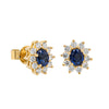 18ct Yellow Gold .94ct Sapphire & Diamond Earrings - Earrings - Walker & Hall