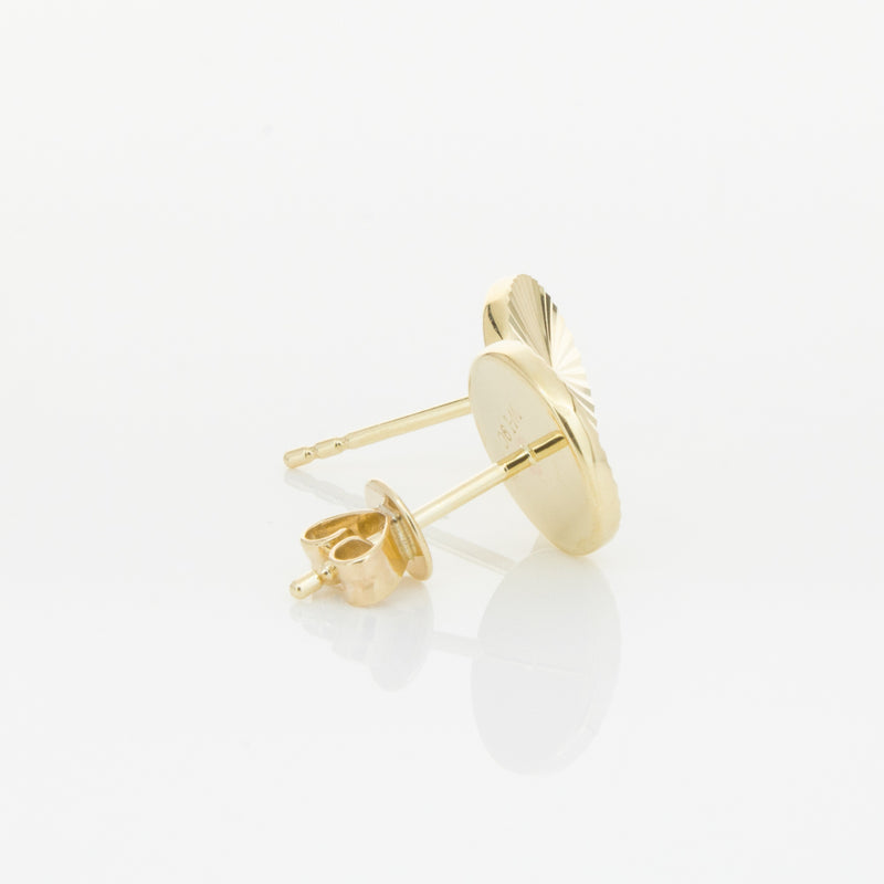 9ct Yellow Gold Reflections Stud Earrings-Earrings-Walker & Hall