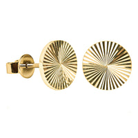 9ct Yellow Gold Reflections Stud Earrings - Earrings - Walker & Hall