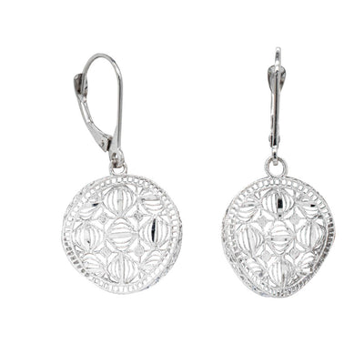 14ct White Gold Filigree Drop Earrings - Earrings - Walker & Hall