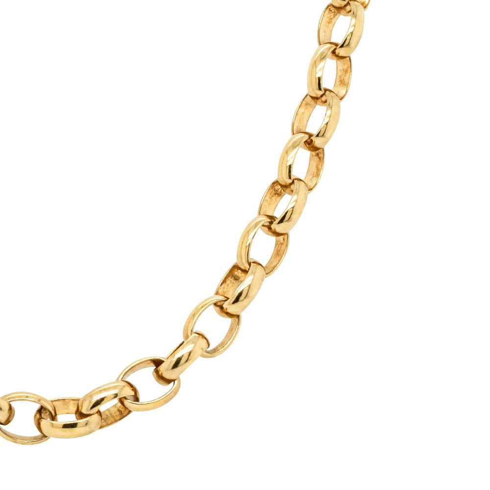 9ct Yellow Gold Oval Belcher Chain - Walker & Hall