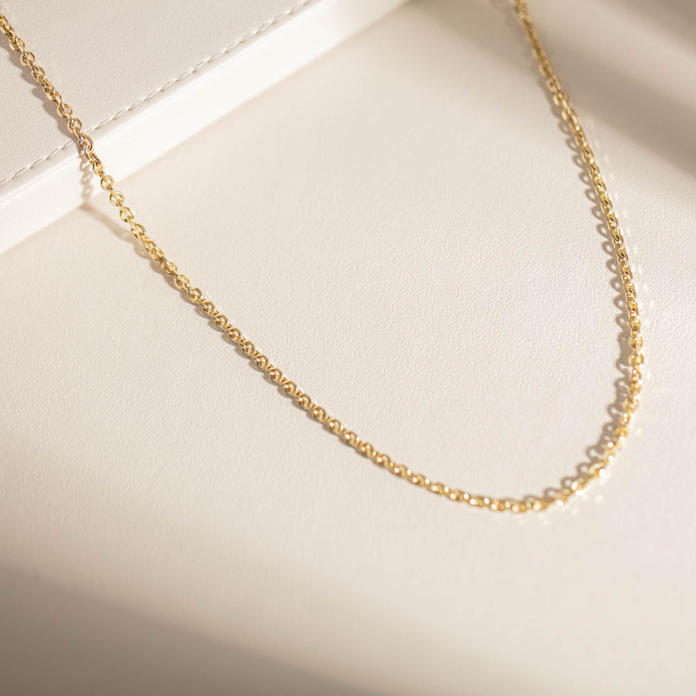 9ct Yellow Gold Chain Link Necklace - Walker & Hall