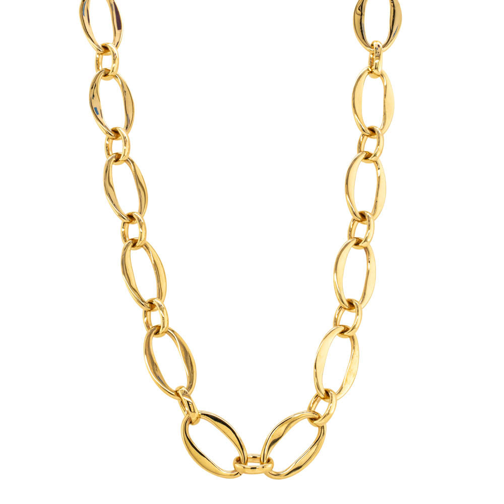 9ct Yellow Gold Modern Oval Link Necklace - Necklace - Walker & Hall