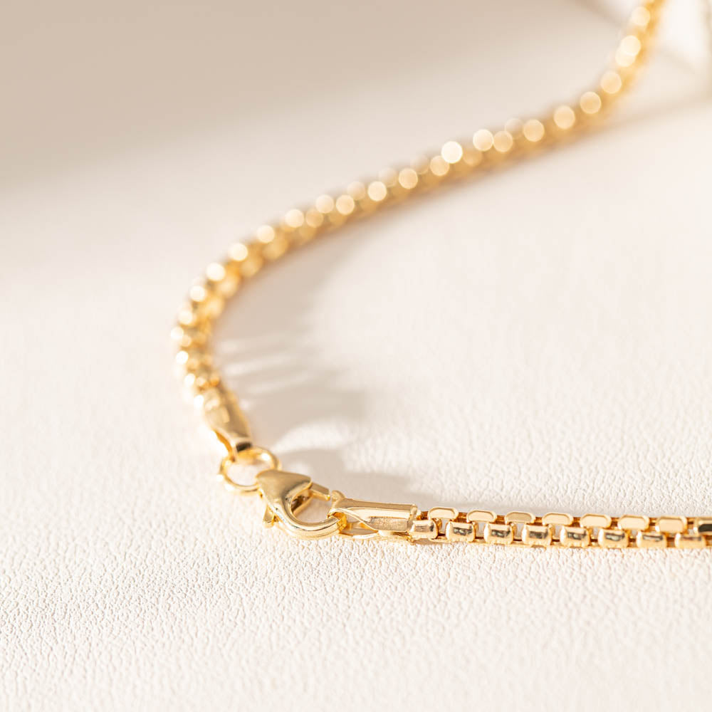 9ct gold box chain necklace shop