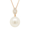 18ct Rose Gold 13.3mm South Sea Pearl & Diamond Pendant - Walker & Hall