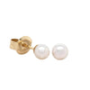 9ct Yellow Gold Akoya Pearl Studs - 4mm - Walker & Hall