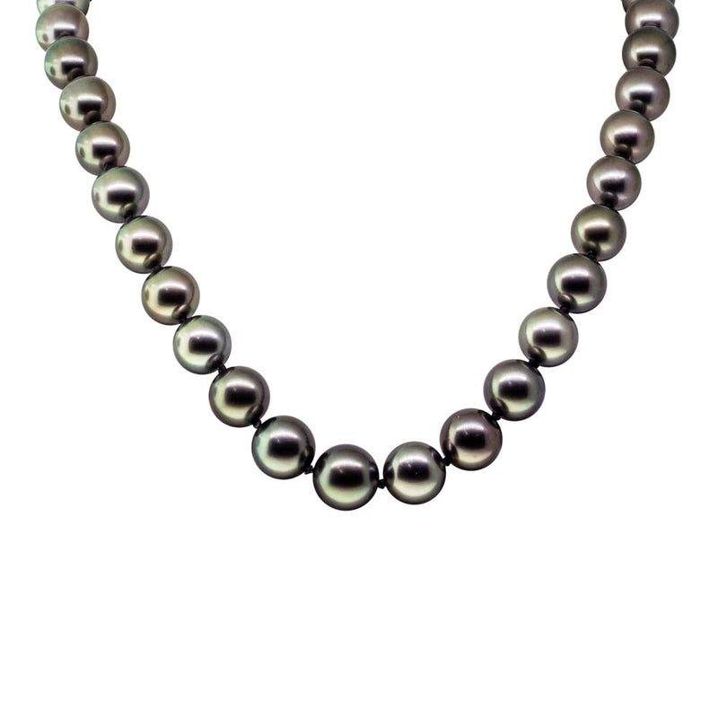 18ct Yellow Gold Tahitian Black Pearl Strand - Walker & Hall