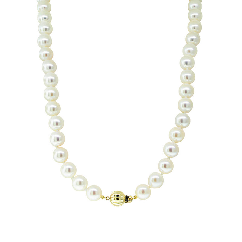 9ct Yellow Gold Akoya Pearl Strand - Necklace - Walker & Hall