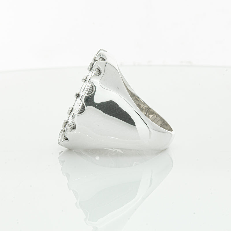 Sterling Silver Warrior Ring With NZ Shilling-Ring-Walker & Hall