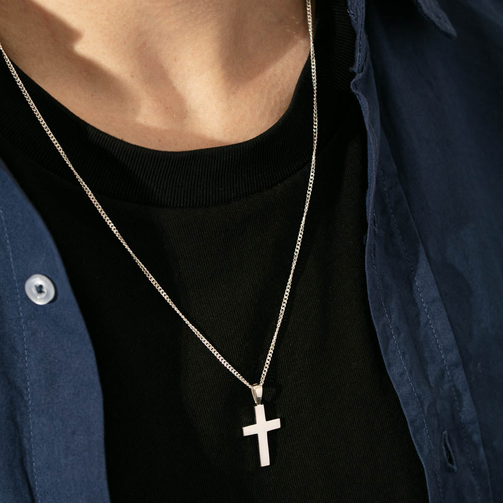 Men’s outlets Sterling Silver Religious Necklace