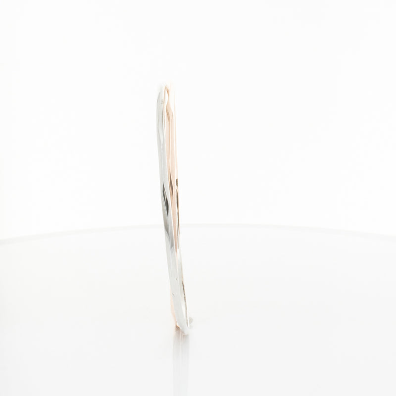 9ct Rose Gold & Sterling Silver Entwined Bangle-Bracelet-Walker & Hall