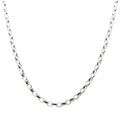 Sterling Silver Oval Belcher Chain - Walker & Hall