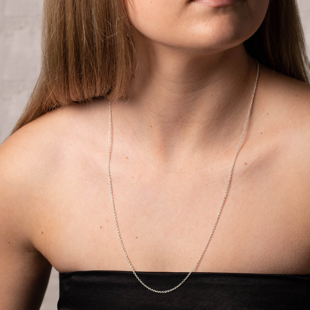Sterling silver cable necklace outlet