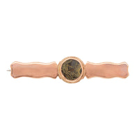 Vintage 9ct Rose Gold Quartz Brooch-Brooch-Walker & Hall