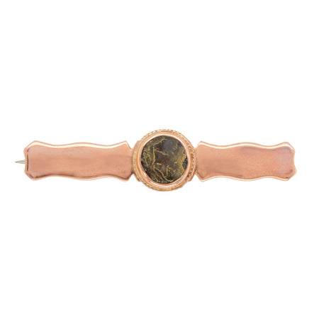 Vintage 9ct Rose Gold Quartz Brooch-Brooch-Walker & Hall