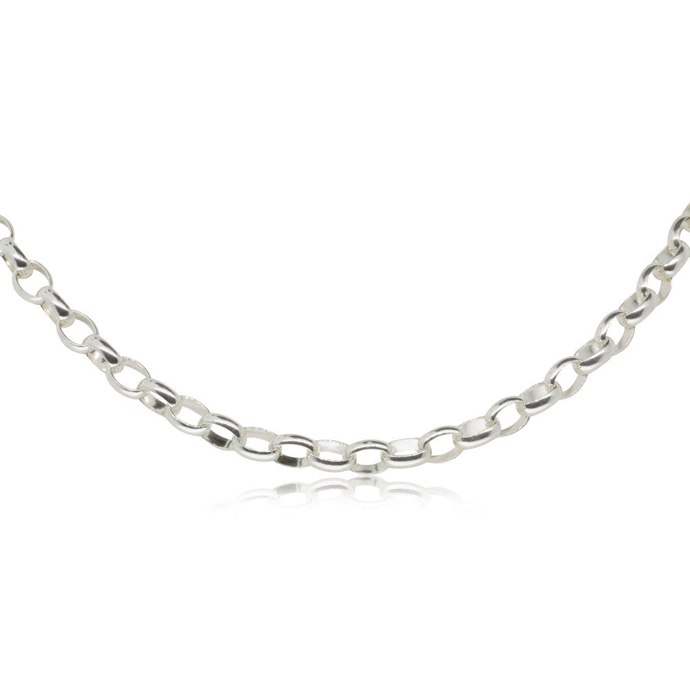 Sterling Silver Oval Belcher Chain - Walker & Hall