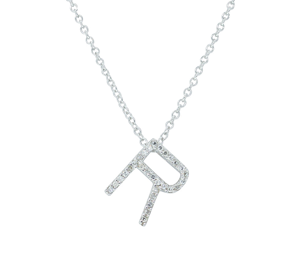 Letter pendants white gold store