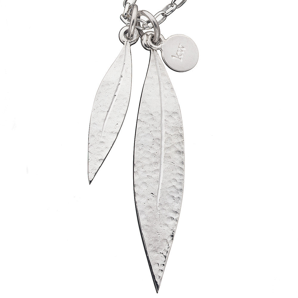 Karen Walker Two Leaf Necklace - Sterling Silver