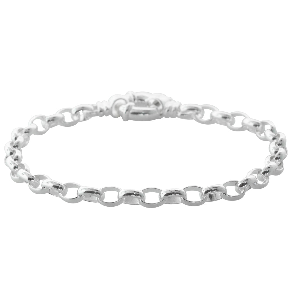 Solid silver on sale belcher bracelet