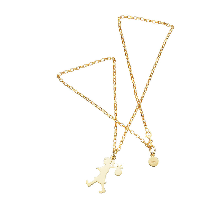 Karen Walker Large Runaway Girl Necklace - 9ct Yellow Gold - Walker & Hall