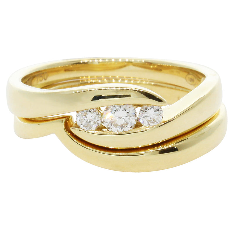 18ct Yellow Gold Fitted Solstice Band - Ring - Walker & Hall