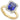 18ct Yellow & White Gold Tanzanite & Diamond Halo Ring - Walker & Hall