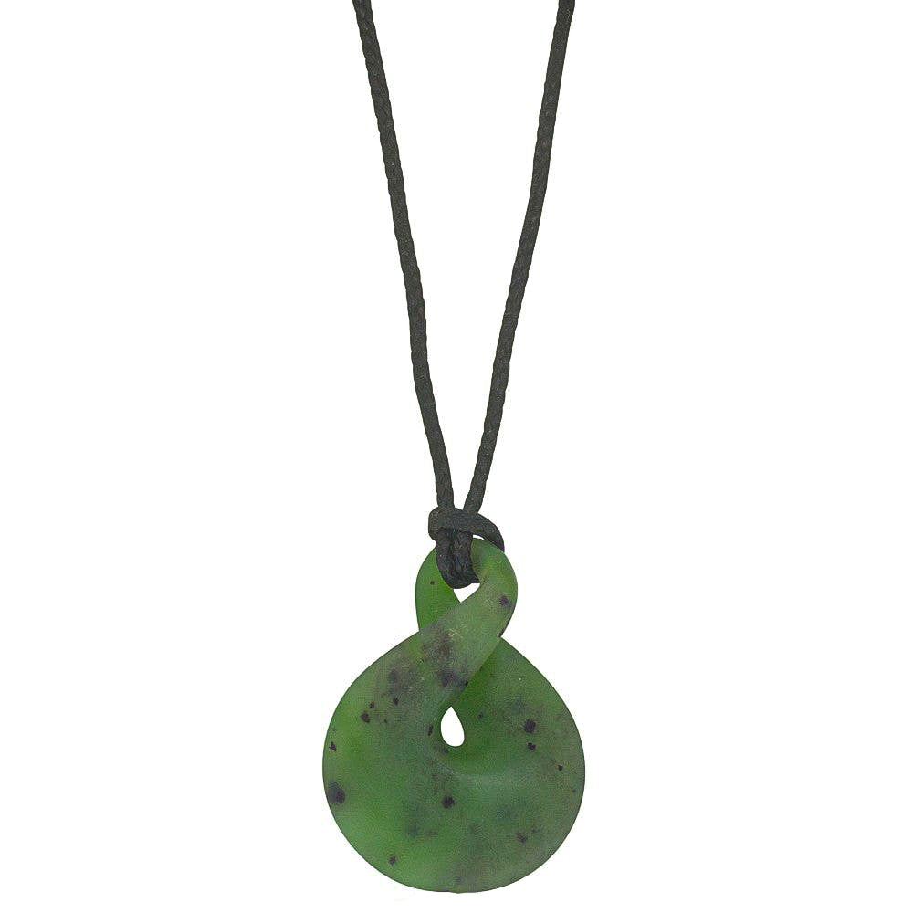 NZ Greenstone Twist Pendant - Necklace - Walker & Hall