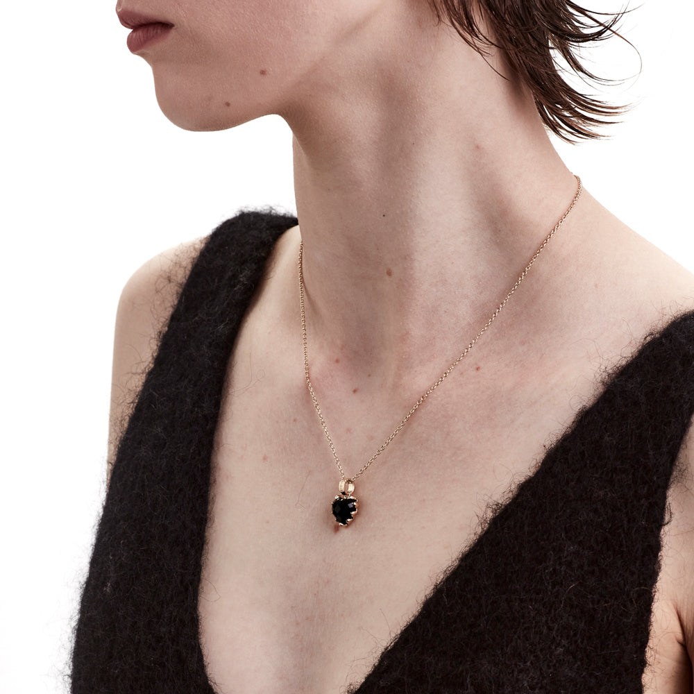 Stolen Girlfriends Club Gold Plated Onyx Love Claw Necklace