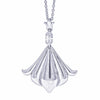 18ct White Gold .16ct Diamond Pendant-Necklace-Walker & Hall