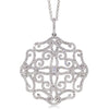 18ct White Gold .85ct Diamond Filigree Pendant - Walker & Hall