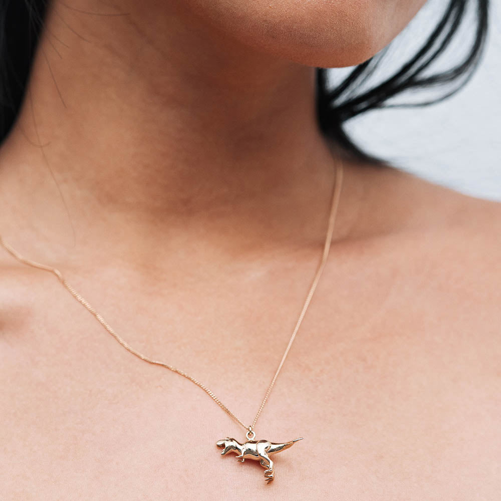 Meadowlark Dinosaur Charm Necklace - Sterling Silver - Walker & Hall