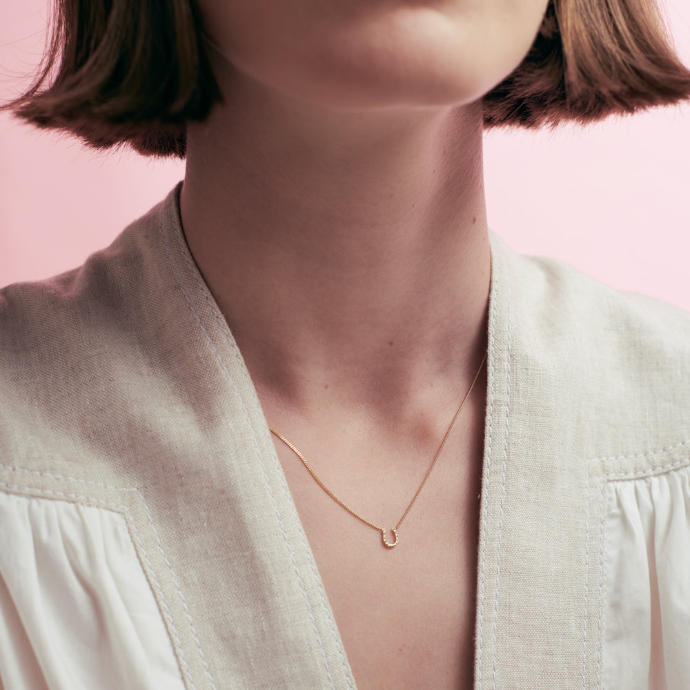 Karen Walker Mini Horseshoe Necklace Sterling Silver Walker Hall