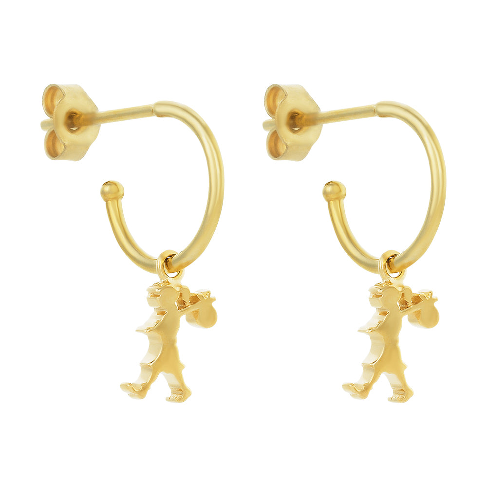Girl Hoop Earrings - platinum 2 | Big hoop earrings, Women's earrings,  Wedding party jewelry