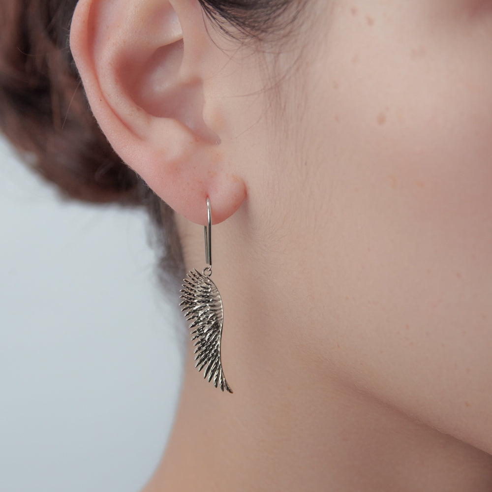 Karen Walker Mini Cupid's Wing Earrings - Sterling Silver - Walker & Hall