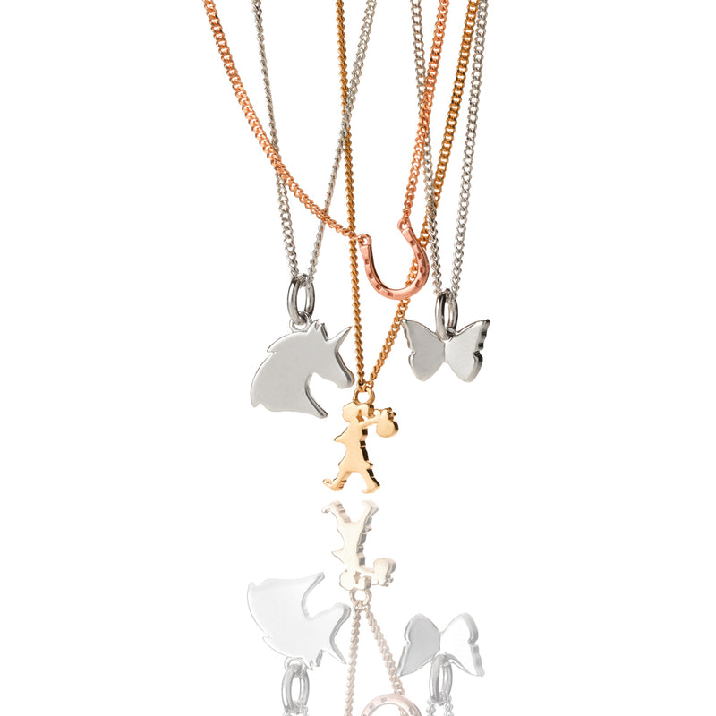 Karen Walker Mini Horseshoe Necklace - Sterling Silver-Necklace-Walker & Hall