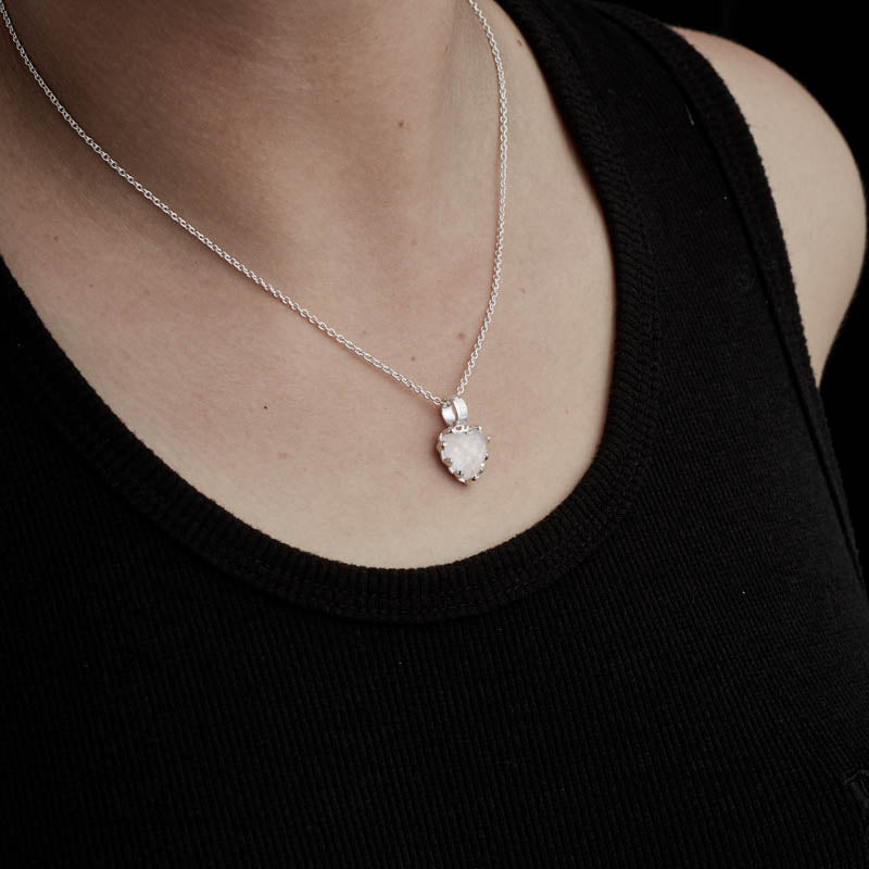 Stolen Girlfriends Club Love Claw Necklace - Silver & Quartz
