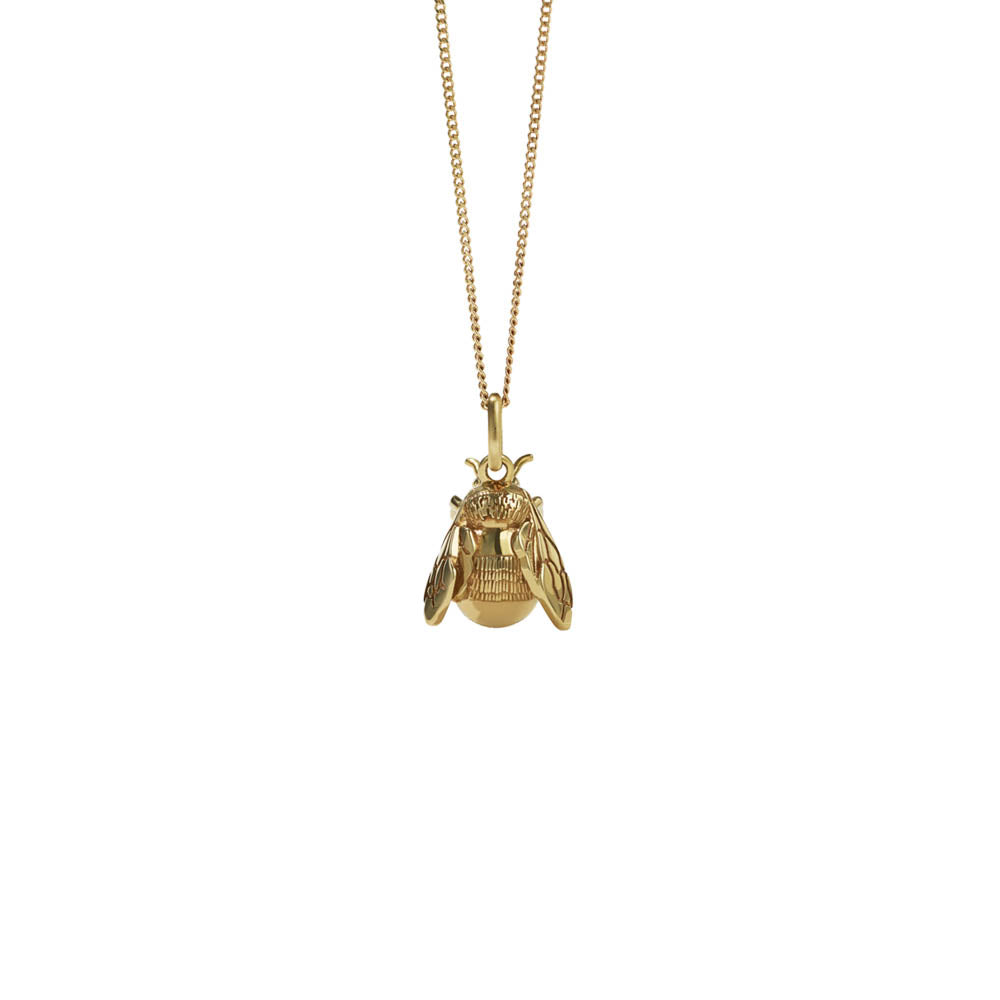 Gold bee deals charm necklace