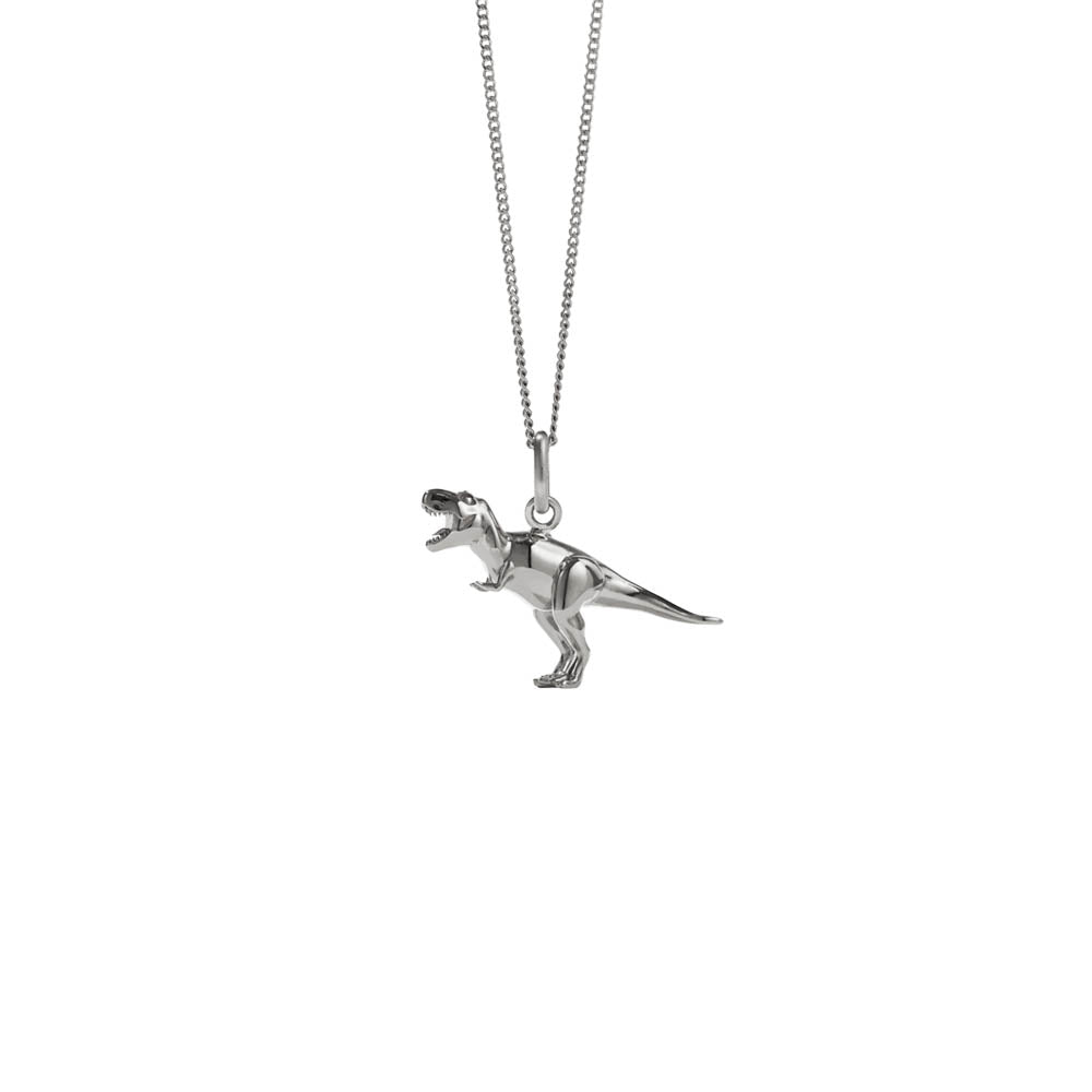 Meadowlark Dinosaur Charm Necklace - Sterling Silver - Walker & Hall