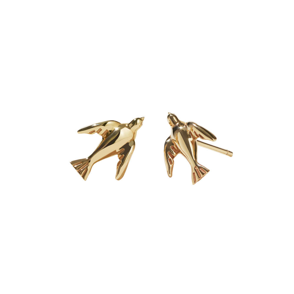 Buy 18k Gold Eagle Stud Earrings, 18k Gold Bird Studs, Solid Gold Studs  Earrings Online in India - Etsy