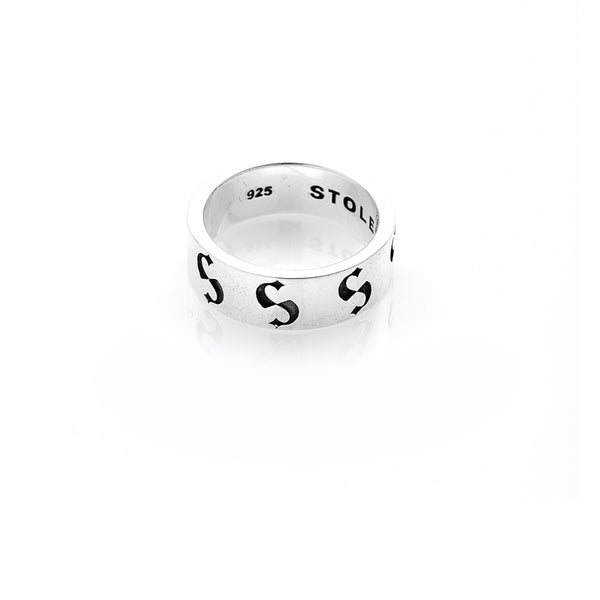Stolen Girlfriends Club S-Logo Oxidised Band - Silver – Walker & Hall